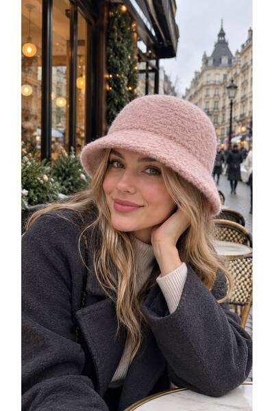 HAZAL KAYA ATELIER Pudra Lux Soft-Textured Felt Bucket Hat for Women