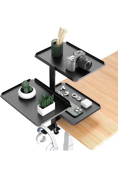 ULHYC 3-Layer Desktop Storage Rack, Non Perforated Clip on Storage Rack, with...