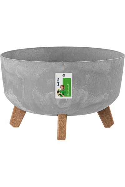Prosperplast Plant pot with feet Planter - 17,5 x Ø 28.5 cm - Flower pot Conc...