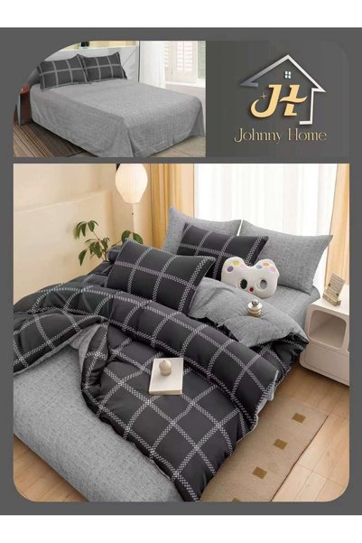 CasaDesteapta.ro Lenjerie pentru pat dublu, cearșaf gri deschis 240x250 cm fă...