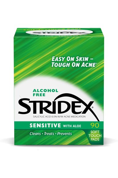 Stridex Medicated Acne Pads, Sensitive, 90-count, (Pack of 3)