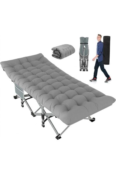 GENERAL Portable Folding Camping Cot with Cushion Mattress & Carry Bag