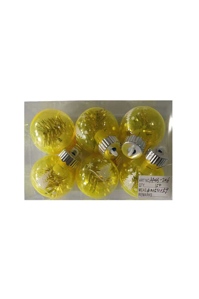 Tradesor Σετ Χριστουγεννιάτικες μπάλες - 6cm - 6pcs - 232068