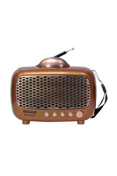 Tradesor Επαναφορτιζόμενο ραδιόφωνο Retro - MD-1016BT - 410164 - Gold