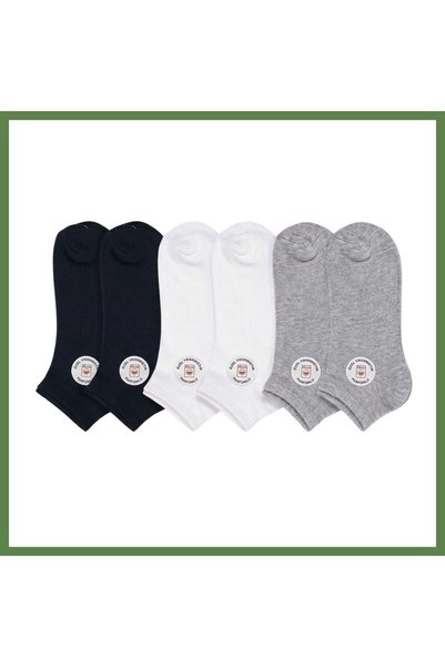 Hobibahçem Unisex Stitch-Free Short-Cuff 6-Pack Socks, 85% Recycled Yarn, P H...
