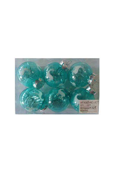 Tradesor Σετ Χριστουγεννιάτικες μπάλες - 6cm - 6pcs - 232174
