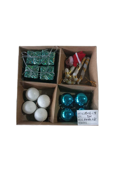 Tradesor Σετ Χριστουγεννιάτικα στολίδια - 3cm - 16pcs - 023186