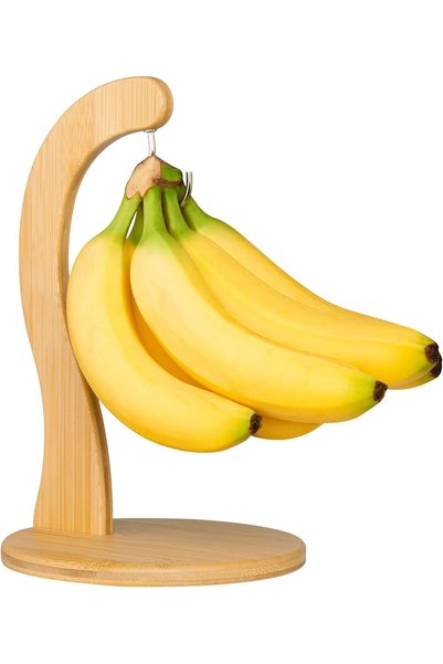 GENERAL Bamboo Banana Holder - Hanging Fruit Stand for Countertops, Bruise-Fr...