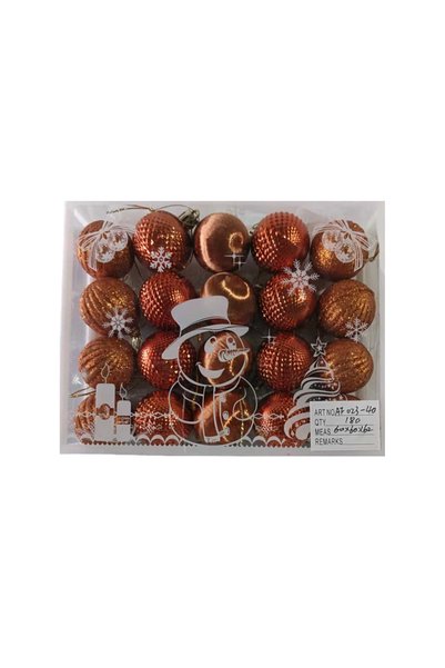 Tradesor Σετ Χριστουγεννιάτικες μπάλες - 4cm - 20pcs - 02340