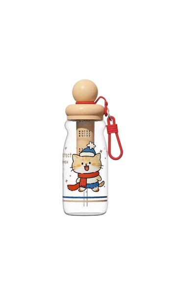 Tradesor Παιδικό παγούρι πλαστικό με καλαμάκι - 750ml - 413210 - Beige