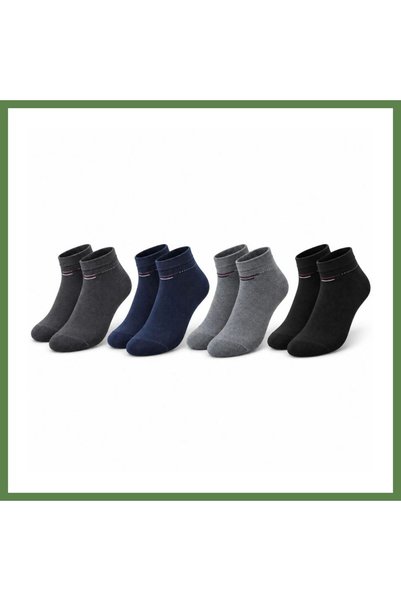 Hobibahçem Men's Bamboo Ankle Socks, 4-Pack: Soft, Stitch-Free, Breathable, N...