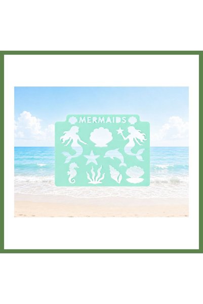 Hobibahçem 3D Print Mermaid-Themed Drawing Template - Multi-Pattern Template ...