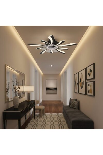OEM Lustra LED Ventilator VIRTULA cu Telecomanda, 29W, D77cm, Lumina Rece/Neu...