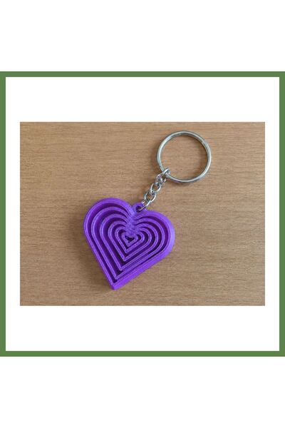 Hobibahçem 3D-Printed Fidget Keychain - Moving Toy and Bag Charm - Purple HB006