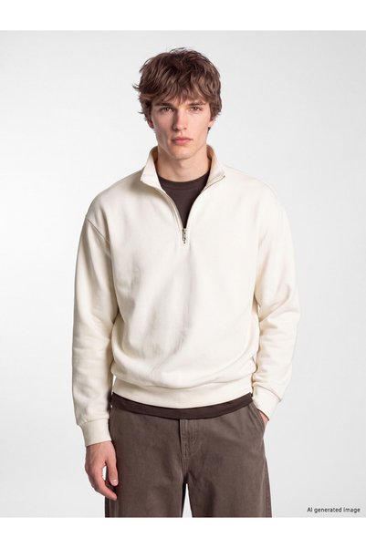 LC Waikiki XSIDE Ecru Solid "Comfort & Relax" Men's Sweatshirt—The NEVAVM Dif...