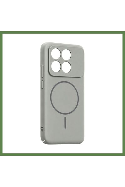 Hobibahçem غطاء Poco X6 Pro Mika PC Magsafe - رمادي HB006
