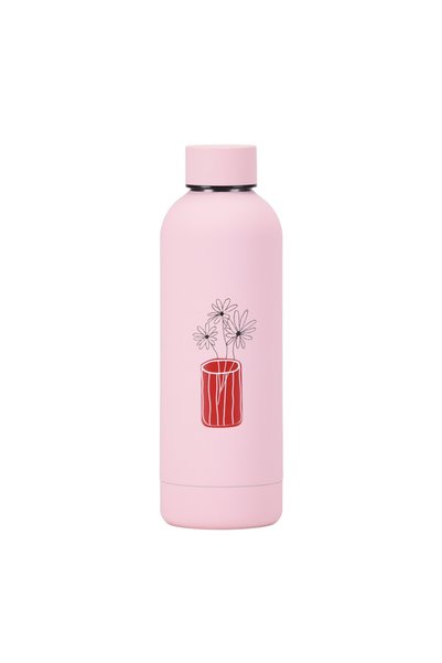 Generic Stainless Steel Insulated Water Bottle 500ml Small Mouth Abstract Print
