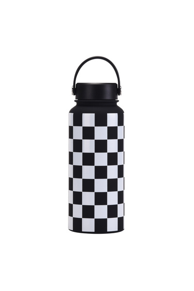 Generic Wide Mouth Vacuum Insulated Water Bottle 1L with Handle Printed for O...