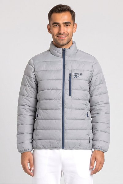 Reebok Men Sportswear Fit Long Sleeve Outdoor Jacket, Grey