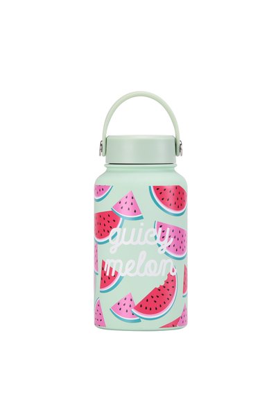 Generic Wide Mouth Vacuum Insulated Water Bottle 650ml Printed for Kids Stude...