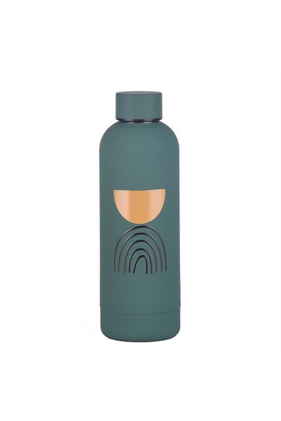 Generic Stainless Steel Insulated Water Bottle 500ml Small Mouth Abstract Print