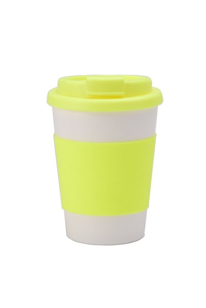 Generic PP Plastic Coffee Cup 350ml Hot Drink Car Silicone Sleeve Seal Mug
