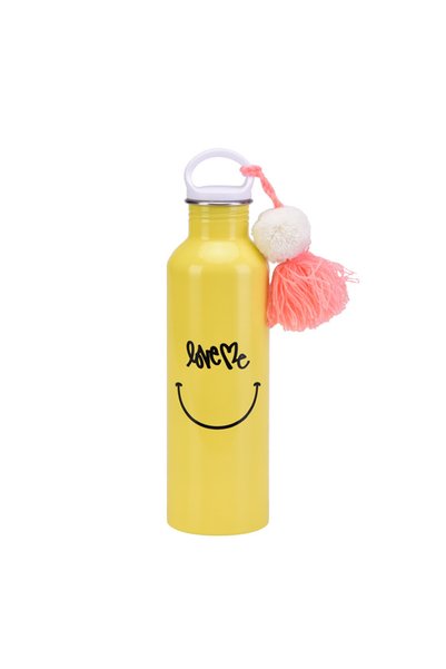 Generic Single Wall Stainless Steel Sports Water Bottle 800ml Tassel Handle O...