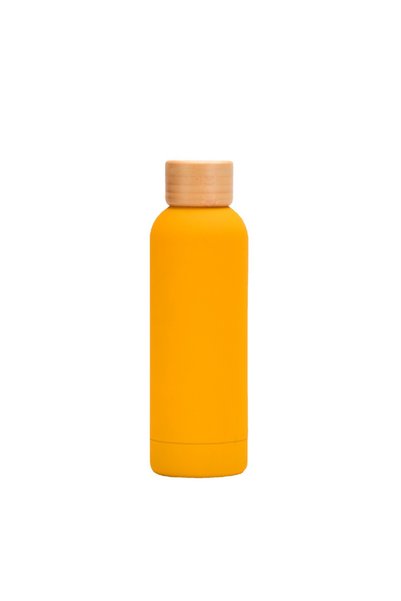 Generic 304 Stainless Steel Insulated Water Bottle 500ml Frosted Bamboo Lid O...