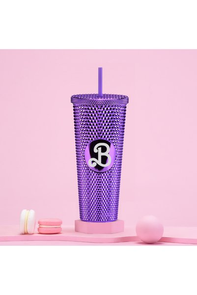 Generic Double Wall Plastic Straw Tumbler 710ml Diamond Shape Portable Travel...
