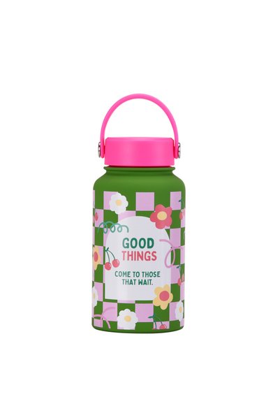 Generic Wide Mouth Vacuum Insulated Water Bottle 650ml Printed for Kids Stude...