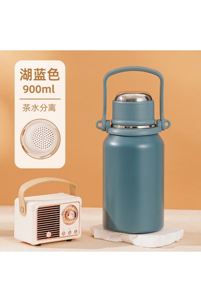 Generic 316 Stainless Steel Insulated Water Bottle 900ml with Handle for Hiki...
