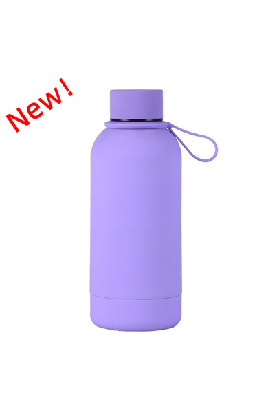 Generic Stainless Steel Insulated Bottle 350ml Small Mouth Silicone Handle Ou...