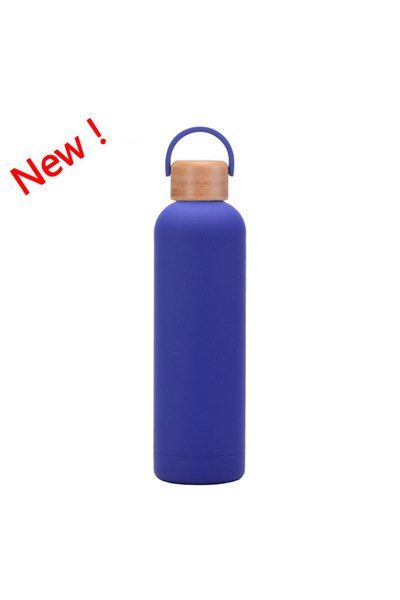 Generic Insulated Sports Water Bottle 1L Bamboo Lid Handle Outdoor Travel
