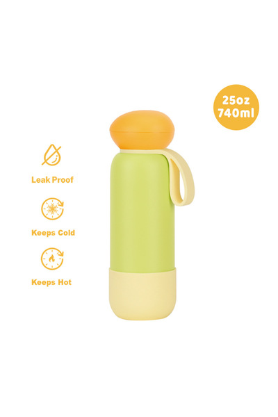 Generic Stainless Steel Insulated Sports Water Bottle 740ml Handle Outdoor Tr...