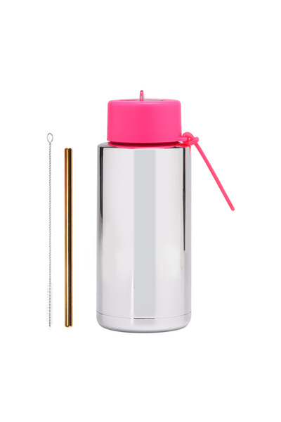 Generic Electroplated Stainless Steel Water Bottle 1L Wide Mouth for Outdoor ...
