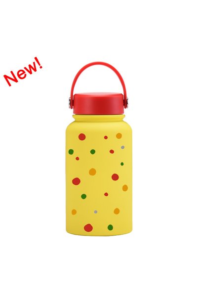 Generic Wide Mouth Vacuum Insulated Water Bottle 650ml Printed for Kids Stude...