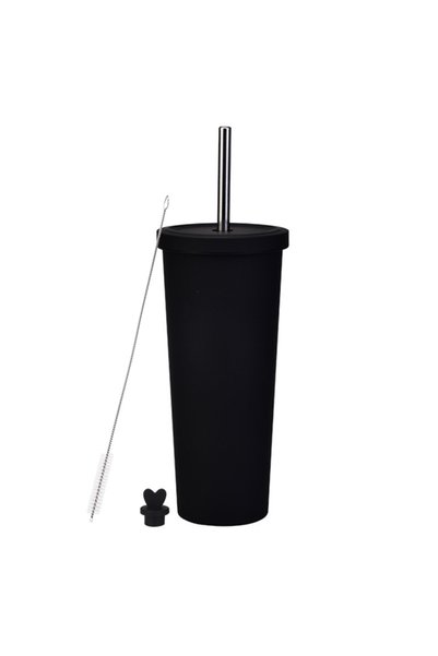 Generic Stainless Steel Insulated Straw Cup 830ml Wide Straw Boba Milk Tea