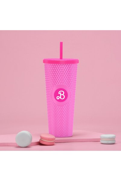 Generic كوب سفر محمول بسعة 710 مل، مزود بشفاطة بلاستيكية مزدوجة الجدار، بتصمي...