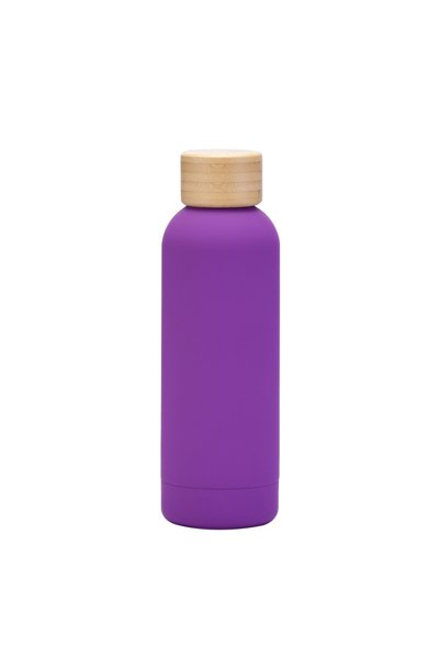 Generic 304 Stainless Steel Insulated Water Bottle 500ml Frosted Bamboo Lid O...