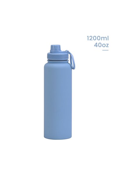 Generic Stainless Steel Wide Mouth Insulated Sports Water Bottle 1200ml Handl...