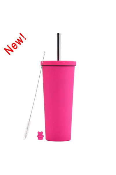 Generic Stainless Steel Insulated Straw Cup 830ml Wide Straw Boba Milk Tea