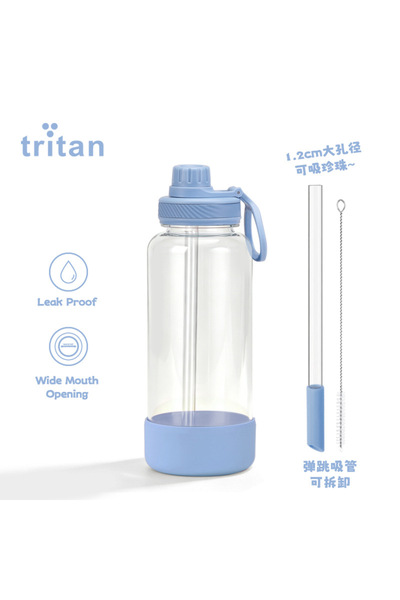 Generic Tritan Water Bottle 1000ml Wide Mouth Handle Portable Outdoor Cup