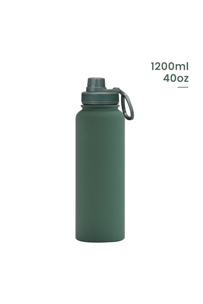 Generic Stainless Steel Wide Mouth Insulated Sports Water Bottle 1200ml Handl...