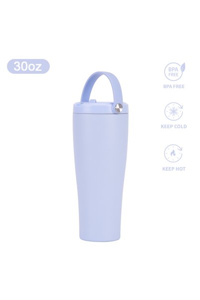 Generic Stainless Steel Double Wall Vacuum Insulated Sports Bottle 30oz Handl...