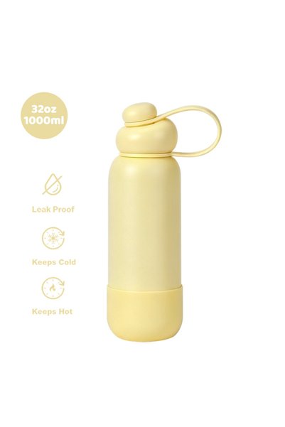Generic Stainless Steel Sports Water Bottle Handle Spout Outdoor Insulated