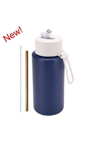 Generic Stainless Steel Wide Mouth Vacuum Insulated Sports Water Bottle 1L Ou...