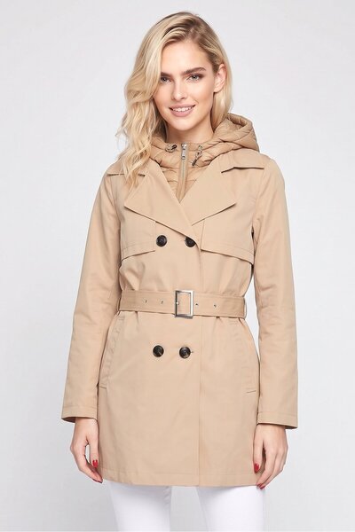 Sam Edelman Women Solid Trench Coat, Beige