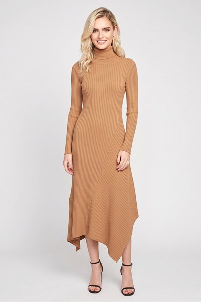 Salsa Jeans Women Ribbed Maxi Dress, Brown