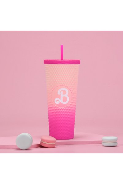 Generic Double Wall Plastic Straw Tumbler 710ml Diamond Shape Portable Travel...