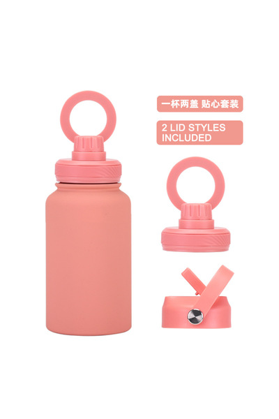 Generic Magnetic Phone Holder Insulated Straw Bottle 650ml Dual Lid Outdoor S...